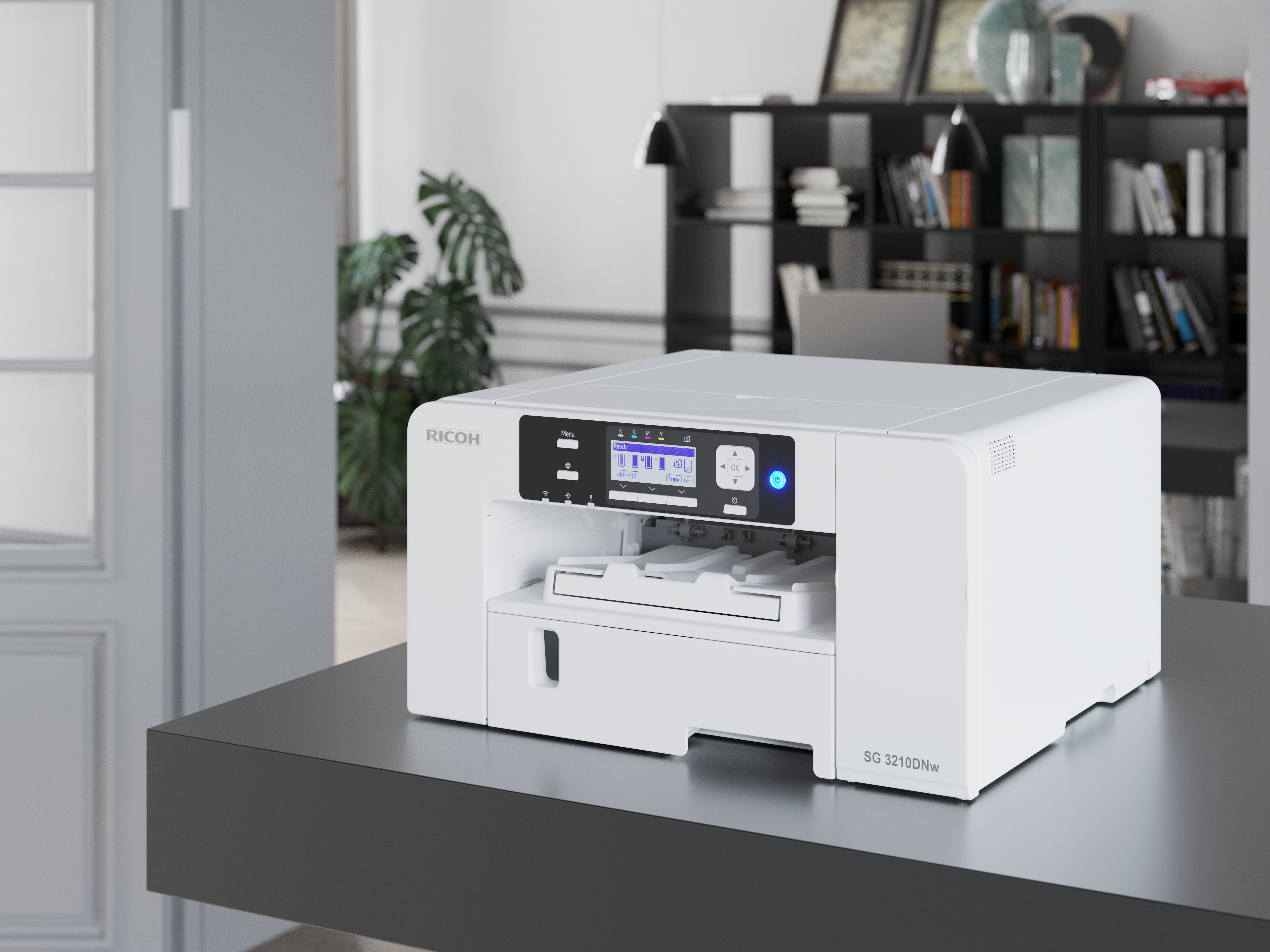 Der neue GelJet-Business-Drucker SG 3210DNw ist ideal für das Homeoffice.