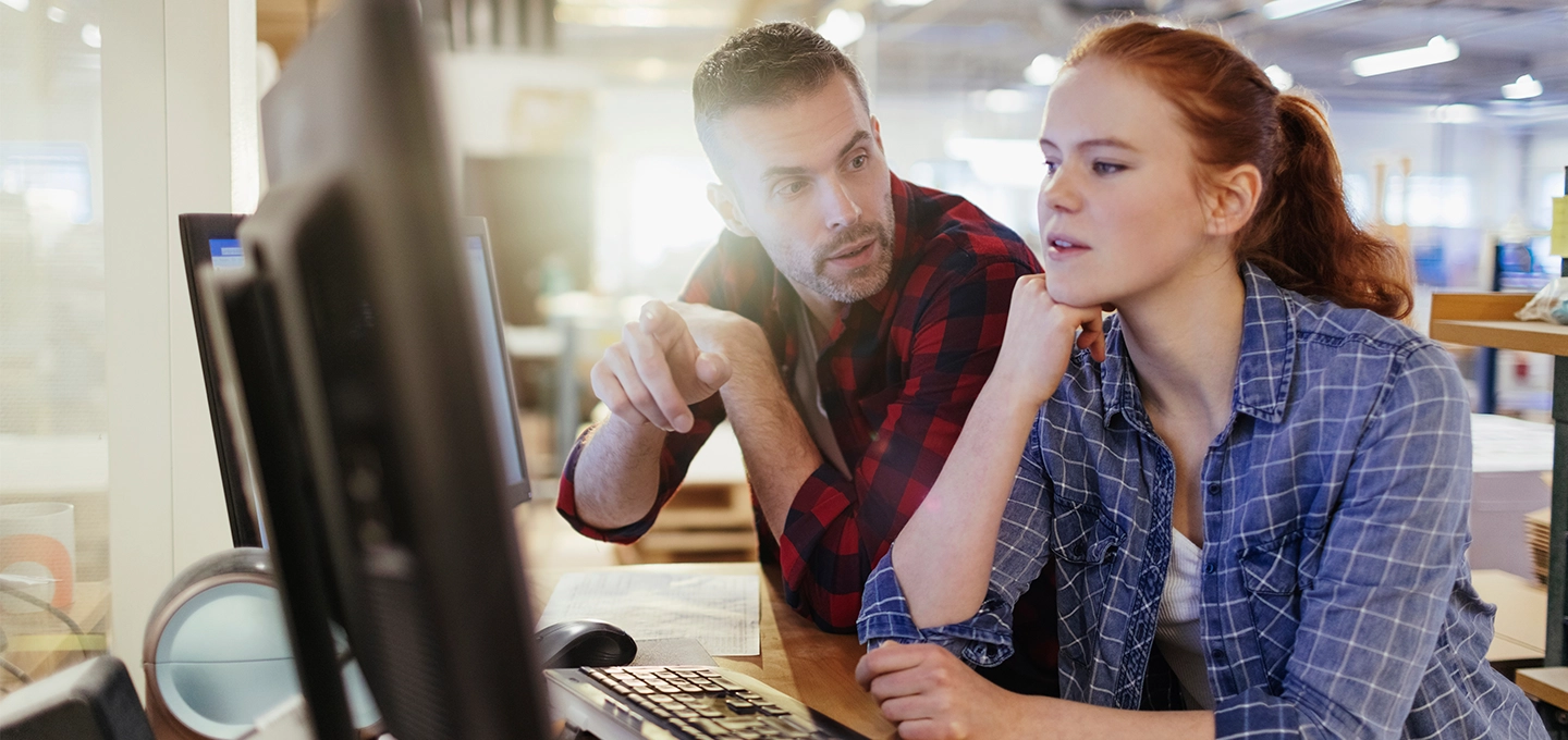 People sitting at the desk