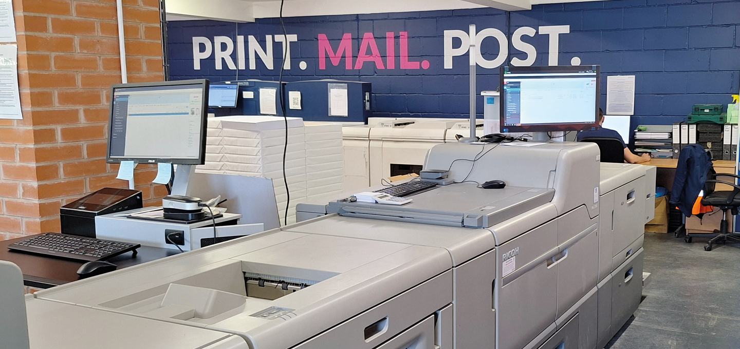 A large white machine in a room